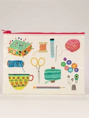 Blue Q Sewing Kit Zippered Pouch